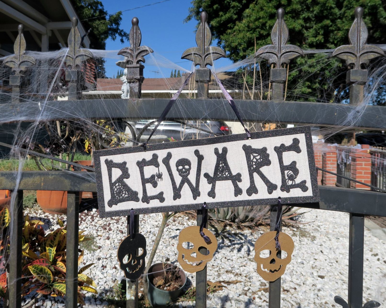 Beware Halloween decoration Echo Park